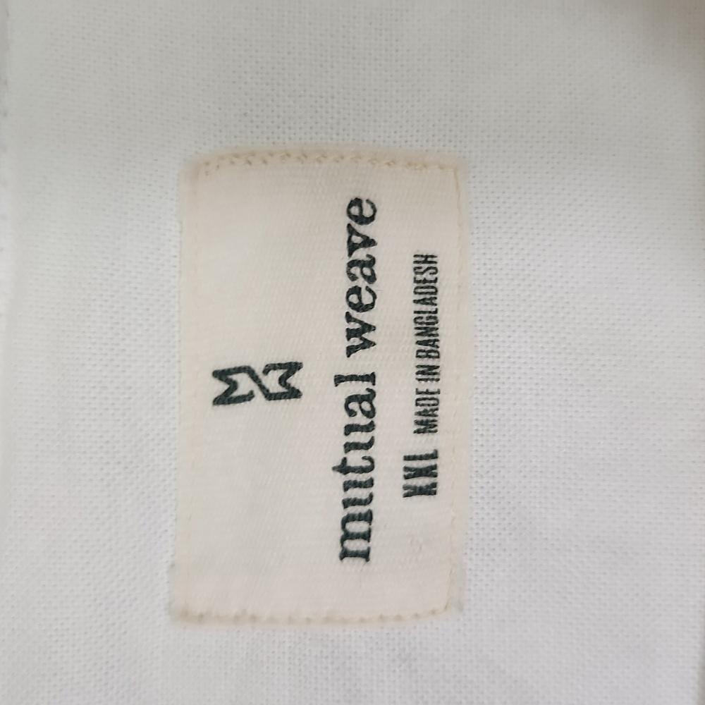 Mutual Weave, white button down Oxford shirt, size XXL - Picture 2 of 6